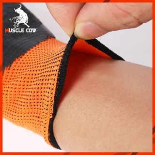MUSCLE COW ถุงมือเคลือบยางลาเท็กซ์ ถุงมือไนไตรล์เคลือบ PU(6 คู่) มี3สี กันลื่น ระบายอากาศ กันบาด กันน้ำมัน