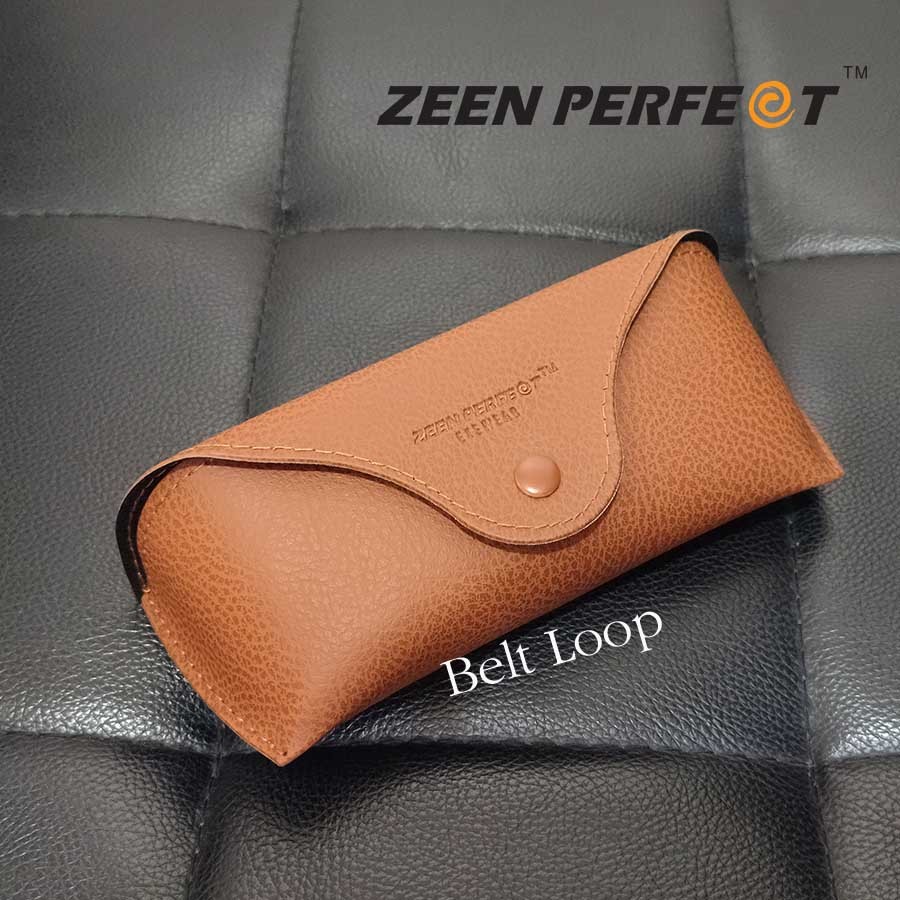 กล่องแว่นตาหนัง ZEEN PERFECT (RB Style) เปิด/ปิด พร้อมที่ร้อยเข็มขัดสำหรับผู้ชาย