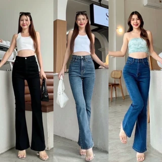 Babarry Style - กางเกงขายาว ผู้หญิง ขาม้า กระชับทรงสวย ผ้ายืด
