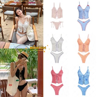 บิกินี่เซ็ต 2 ชิ้น   มีฟองน้ำ ผ้านุ่ม   ชุดเที่ยวทะเล  การออ…