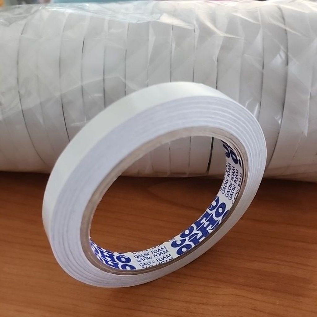 กาว 2 หน้า แบบบาง ขนาด 12mm x18m (สินค้าไทย)