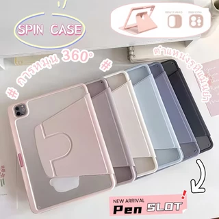 Air7 พร้อมส่ง🇹🇭 เคสหมุนได้ 360°เคสสำหรับ air4//5/610.9 gen7gen8gen9 gen10/11 A16 หลังใสกริ้งงง ใส่ปากกาด้านขวา pro11