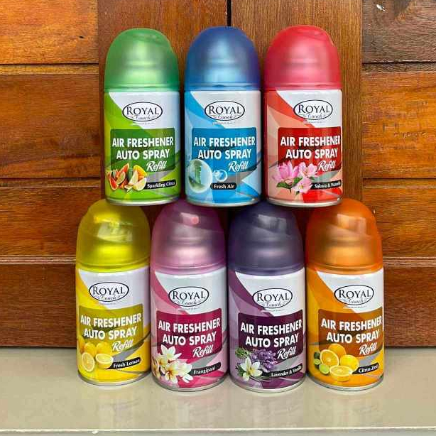 7 กลิ่นให้เลือก สเปรรีฟิลน้ำหอมปรับอากาศ Rayal ขนาด300 มล. ใช้กับเครื่องเกลดได้และอีกหลายแบรนด์