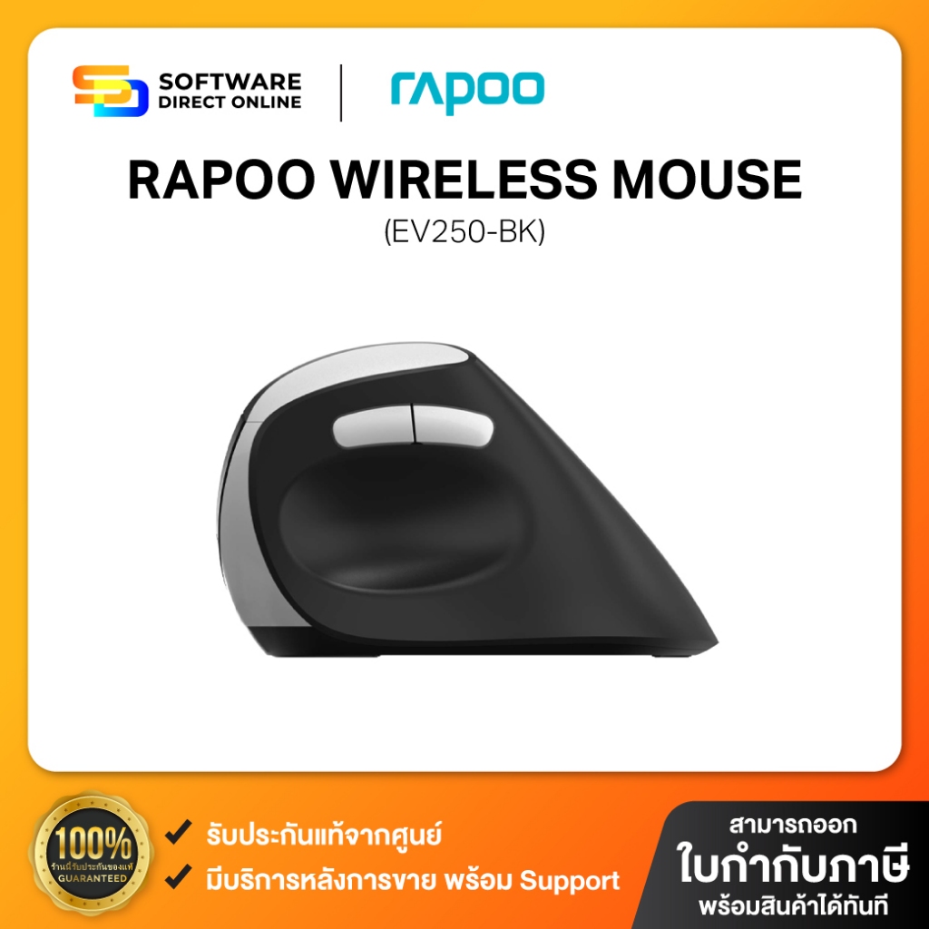 เมาส์ไร้สาย RAPOO Wireless Mouse [EV250-BK]