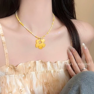 สร้อยคอพร้อมจี้ สร้อยคอy2k🌺 สไตล์เกาหลี ลูกปัด สไตล์โบฮีเมียน dopamine สีสันสดใส แฟชั่นสําหรับผู้หญิง หลากสี🌈