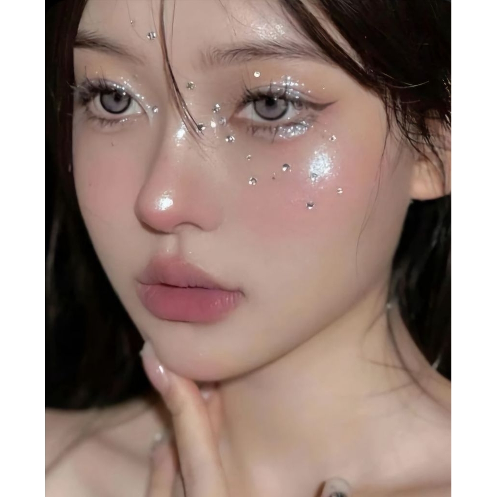 ❤️พร้อมส่งจากกทม สติกเกอร์ติดหน้า สติกเกอร์ตกแต่งใบหน้า เพชรติดหน้า สติกเกอร์DIY สติกเกอร์เพชร - รูปที่ 2