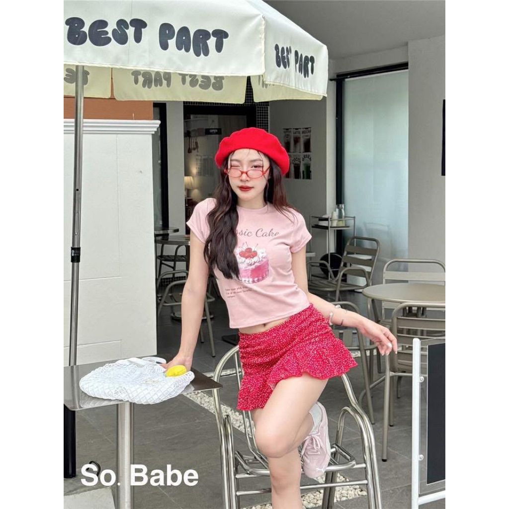 Cookiesbear🌟So.babe เสื้อยืดทรง babytee มือ1 ป้ายห้อย