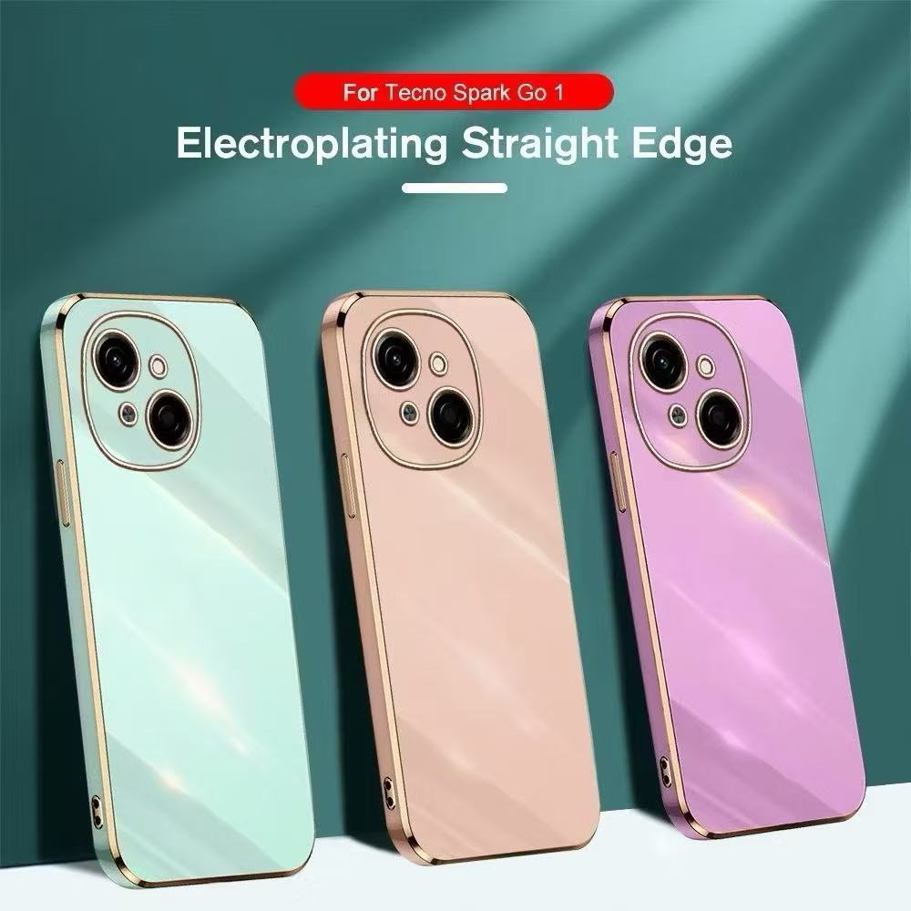 เคสโทรศัพท์ TECNO Spark GO 1 / Spark Go 2024 2023 / Pop9 Pop8 Pop7 Spark 20 Cเคส ขอบตรง ป้องกันเลนส