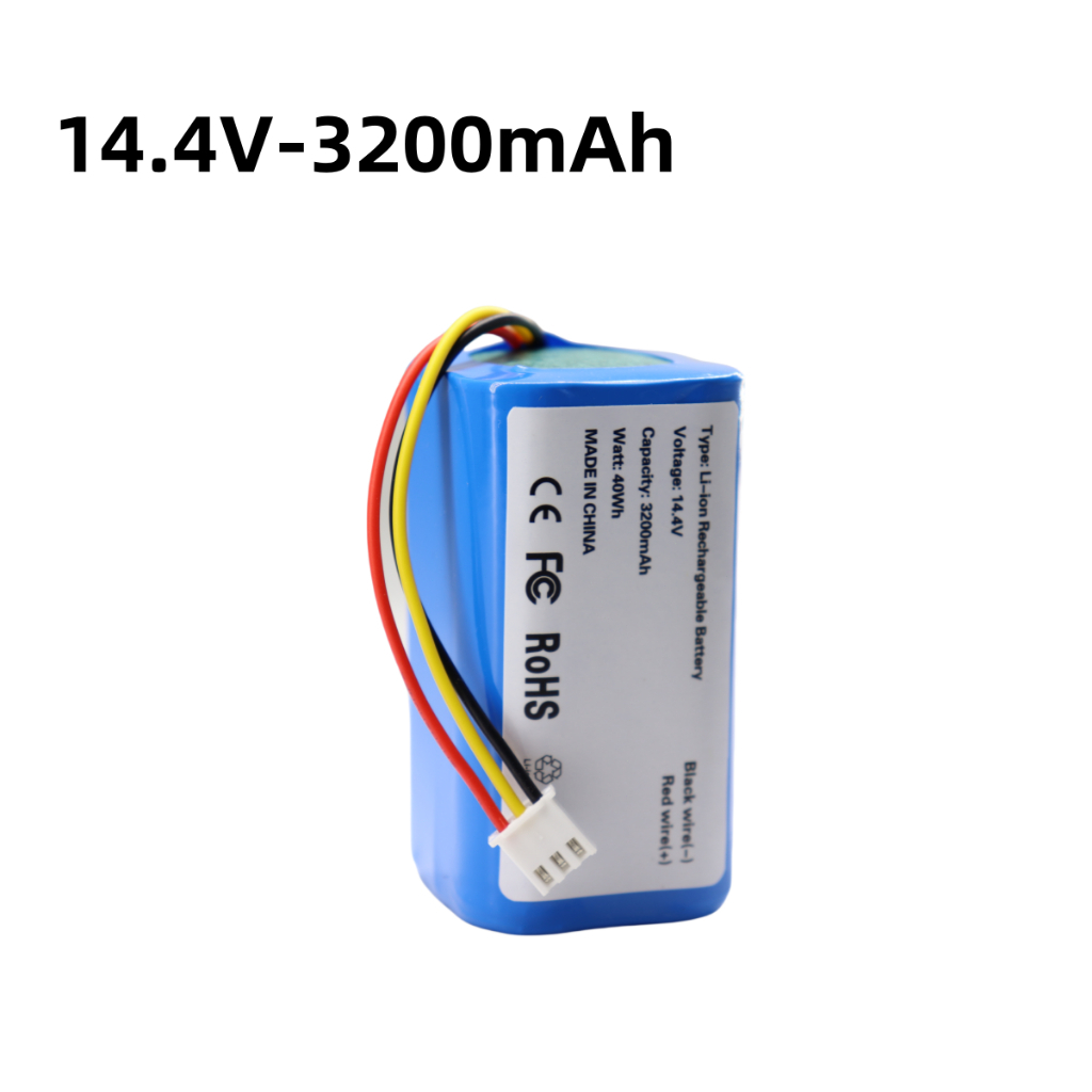Battery แบตเตอรี่หุ่นยนต์ดูดฝุ่นสำหรับรุ่น For Petvac365, Liectroux​C30B​ Li-ion 3200mAh 14.4-14.8V รุ่น 3 Pins BMS