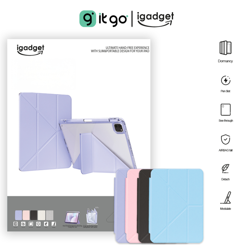 กระเป๋า IPad Igaadget D03/D04 เคสใสโชว์สีเครื่องสวย ๆ แมตช์กับ iPad ได้ทุกลุค