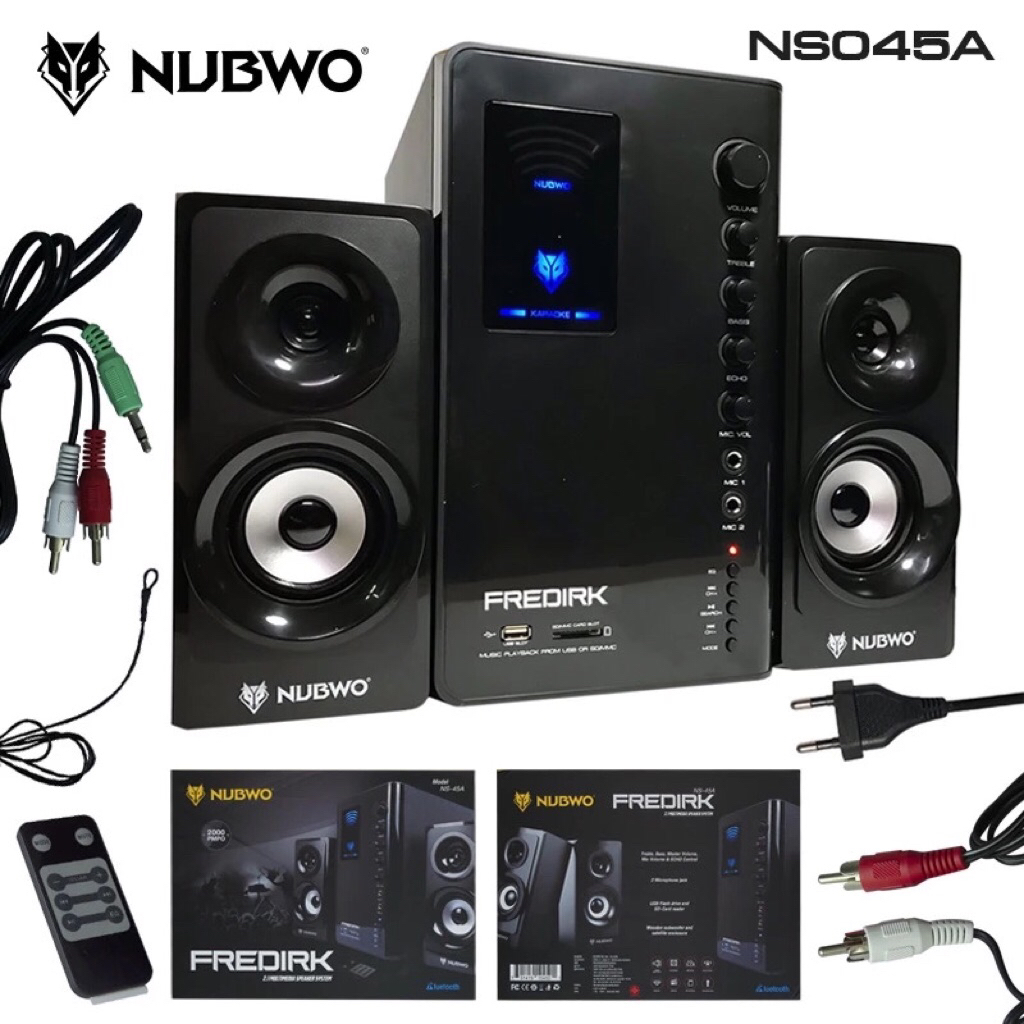 Nubwo NS-45A Speaker SubWoofer 2.1 Fredirk/usb/fm/bluetooth ลำโพงคอมพิวเตอร์ 2.1CH  มีบลูทธ มีวิทยุ