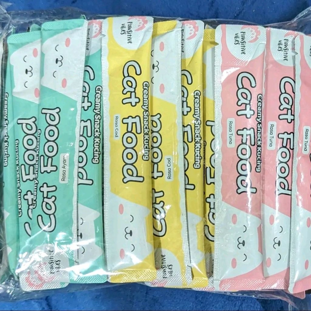 *พร้อมส่ง* ขนมแมวเลีย  🌟100 ซอง 165 บาท🌟 50 ซอง 85 บาท #ขนาดซองละ 15 กรัม *คละตามรูป