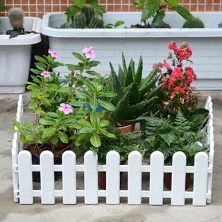 รั้วตกแต่งสวน 10 ชิ้น ราคา 50*30cm รั้วพลาสติก DIY รั้วสีขาว รั้วบ้านรั้ว รั้วขนาดเล็กตกแต่งในร่มและกลางแจ้ง รั้วแต่งสวน