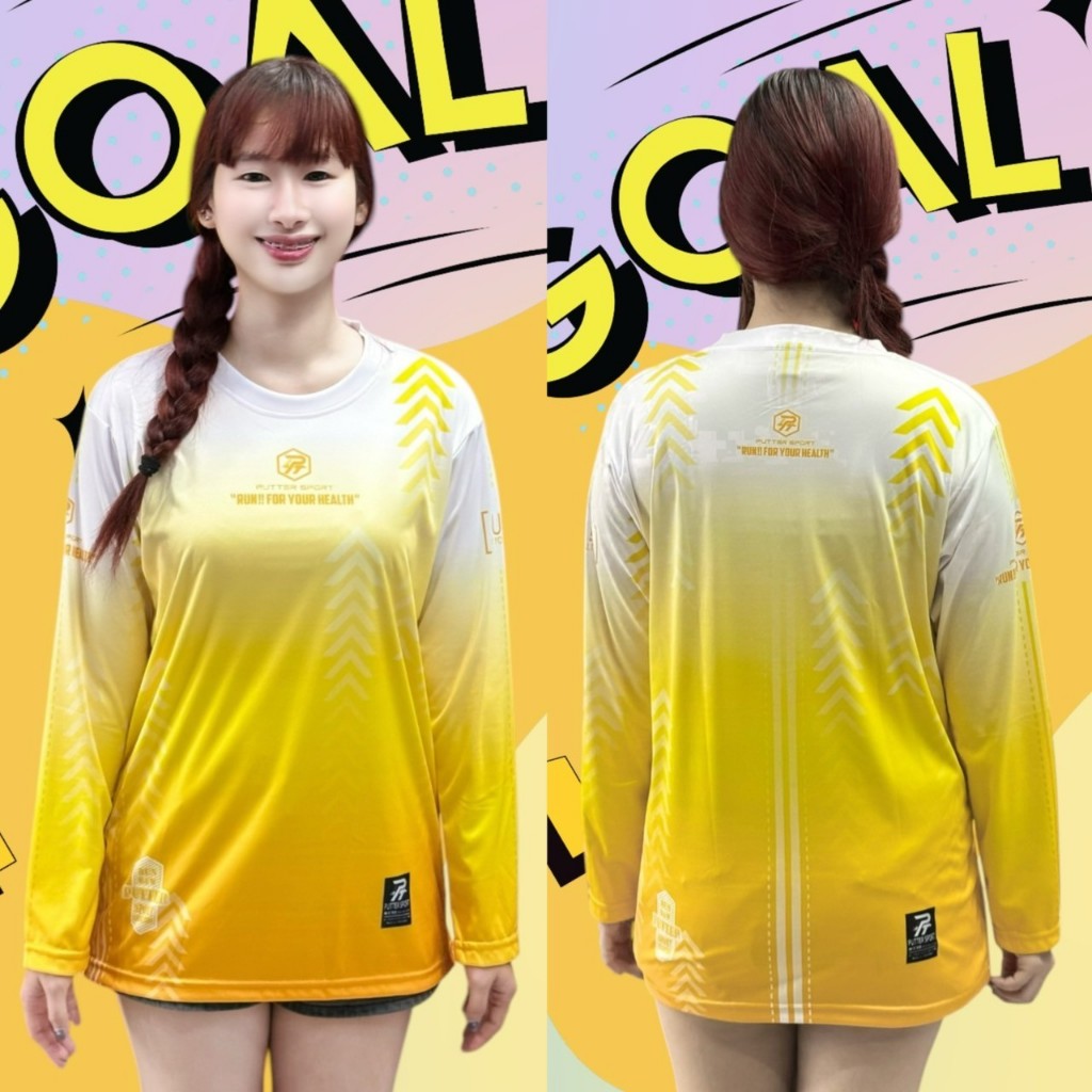 เสื้อวิ่ง RUN FOR HEALTH แขนยาว ผ้าไมโครมันเกรดพรีเมียม ใส่สบายแห้งง่ายไม่ร้อน ไล่เฉดสีผลิตโรงงานไทย ราคา ถูกที่สุด ดีลบีเคเค แกลเลอรีภาพที่ 9
