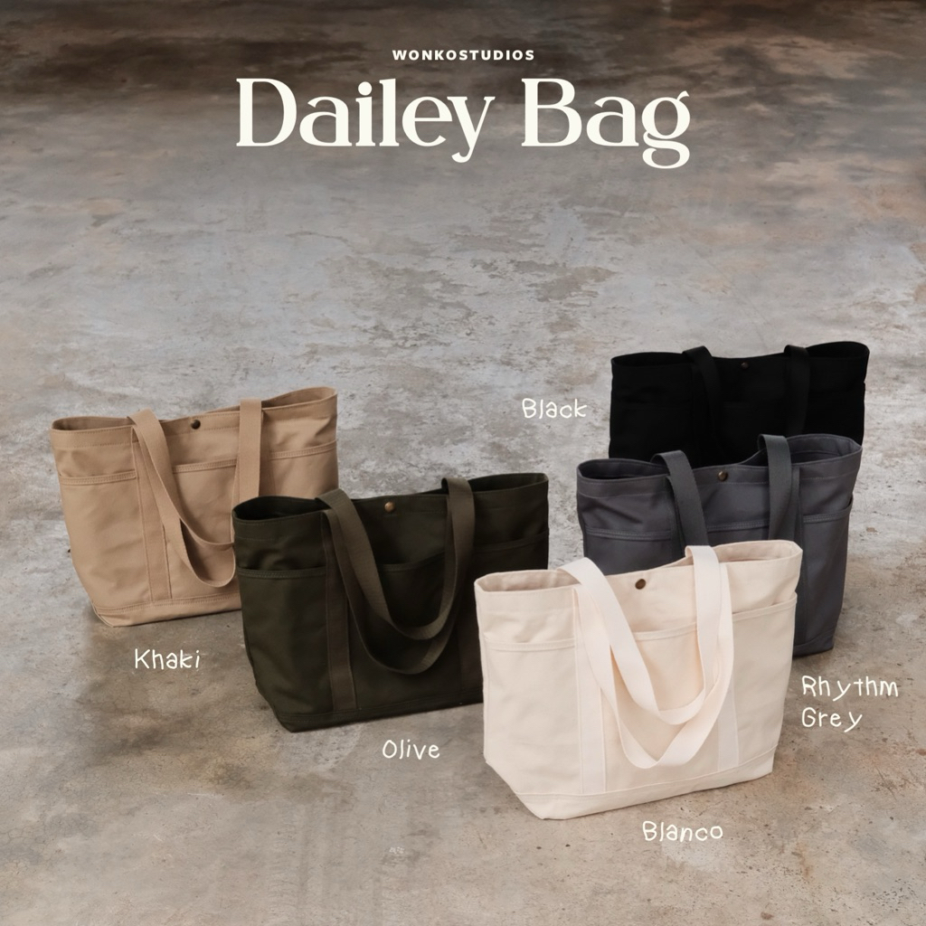 Dailey bag - กระเป๋าผ้าแคนวาส | wonko studios