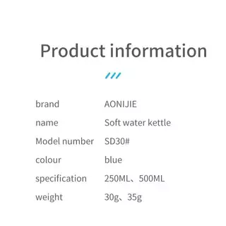 AONIJIE ขวดน้ำแบบนิ่ม TPU พับเก็บได้ ขนาด 250ml, 500ml สำหรับวิ่ง Half, Full Marathon ของแท้ 100%