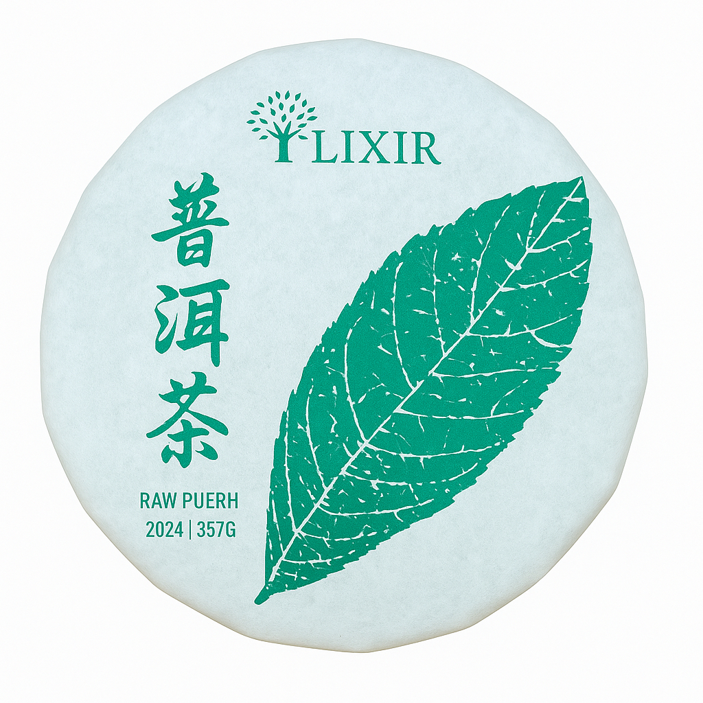 ชาผู่เอ๋อร์ดิบ ต้นโบราณ Tlixir ทีลิคเซอร์ | แหล่งวาวี ฤดูใบไม้ผลิ หลังเช็งเม้ง เกรด 1 ยอด 3 ใบ 2024 357 กรัม