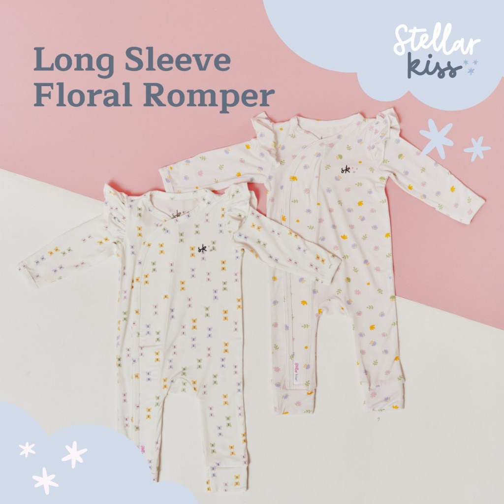 Stellar Kiss ชุดระบายแขนยาวขายาวใยไผ่ ผ้าดูด Soft Velcro