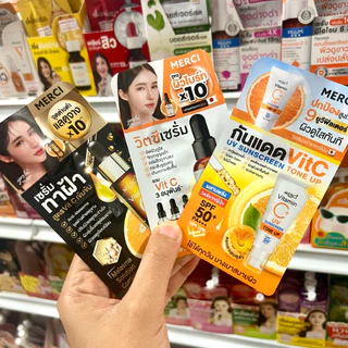 📌Merci เซรั่มบำรุงผิวหน้า/Melasma & Dark Spot Serum📌 Vitamin C Extra Bright Serum📌 Vitamin C UV Sunscreen SPF50+ PA+++