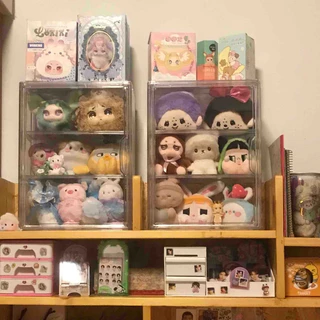 กล่องใส กล่องโมเดล ตู้โมเดล ตุ๊กตา popmart Baby three kimmon labubu ของสะสม แบบแขวนผนัง กันฝุ่นกันความชื้น