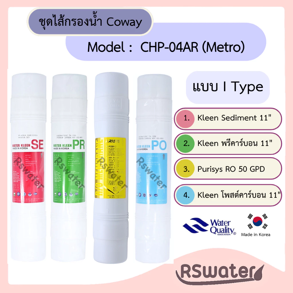ไส้กรองน้ำ Inline สำหรับ Coway รุ่น CHP-04AR / CHP-671R / CHP-01AL thumbnail 4