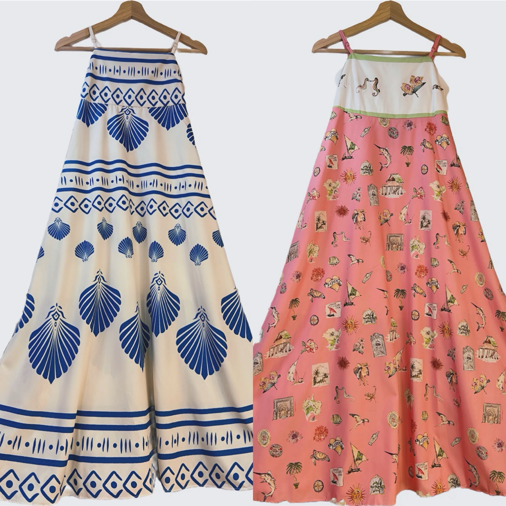 sirin studioเดรสสายเดียวลายน้องในท้องทะเลA08