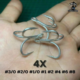 ตาเบ็ด3ทาง คมแข็ง4x น้ำหนักเบาทนน้ำเค็ม เหมาะสำหรับใส่เหยื่อปลอมทุกชนิด