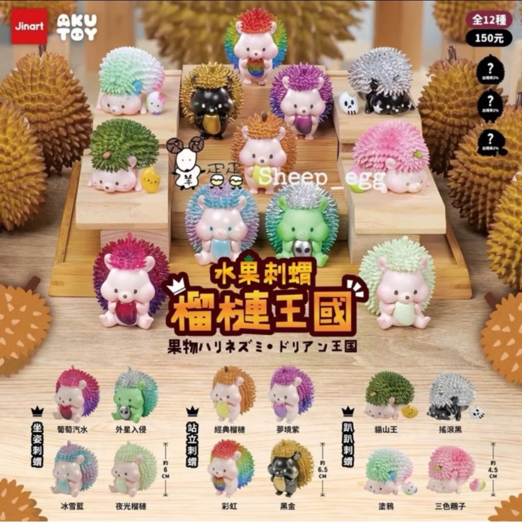 ⭐พร้อมส่ง⭐ Jinart - เม่นทูเรียน - Hedgehog Durian Kingdom (Art Toy/Designer Toy/Blind Box)