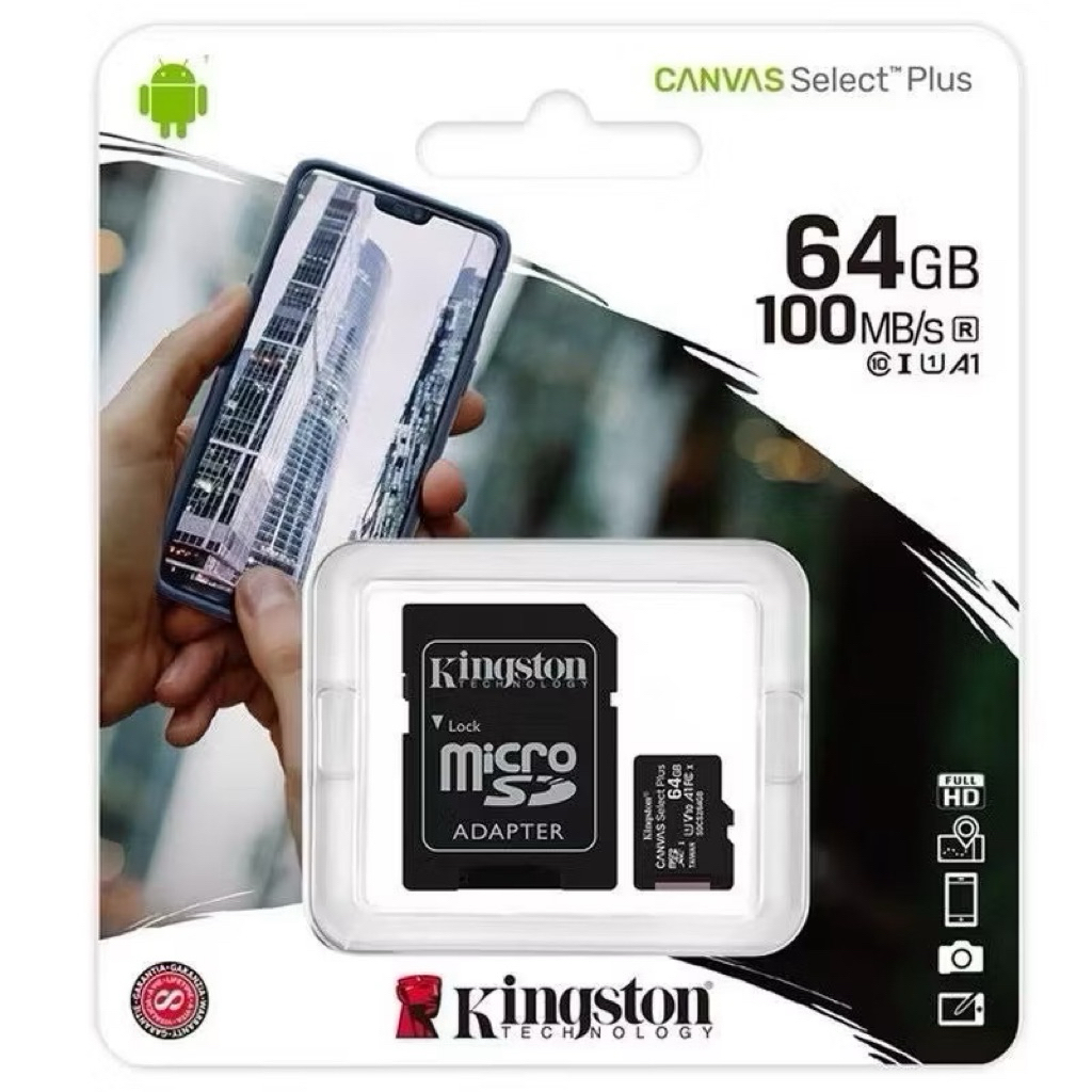 8GB-128GB MICRO SD CARD (ไมโครเอสดีการ์ด) KINGSTON CANVAS SELECT PLUS  (SDCS2/64GB) - รูปที่ 2