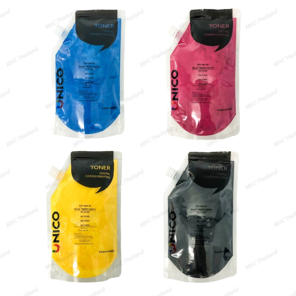 ผงหมึก Unico Sharp Toner 500g MX 1810/2010/2301/2314 2600/2610/2614 3100/3114/3148/3610/3640 4101/4110/4140/5001/5140