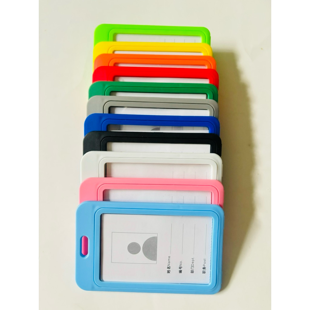 กรอบบัตรพนักงานป้ายชื่อพนักงาน 11สี หลากสี สินค้าคุณภาพ ป้ายห้อยบัตรพลาสติก กรอบพลาสติก