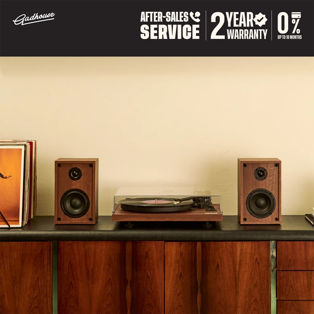 Gadhouse HENRY Turntable with Bookshelf Speakers | เครื่องเล่นแผ่นเสียง Henry พร้อมลำโพงสเตอริโอ