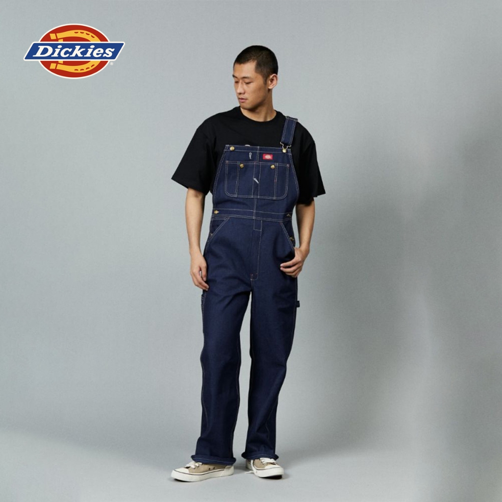 DICKIES MENS DICKIES INDIGO DENIM BIB OVERALL - INDIGO ชุดเอี๊ยม ทรงหลวม ชาย หญิง