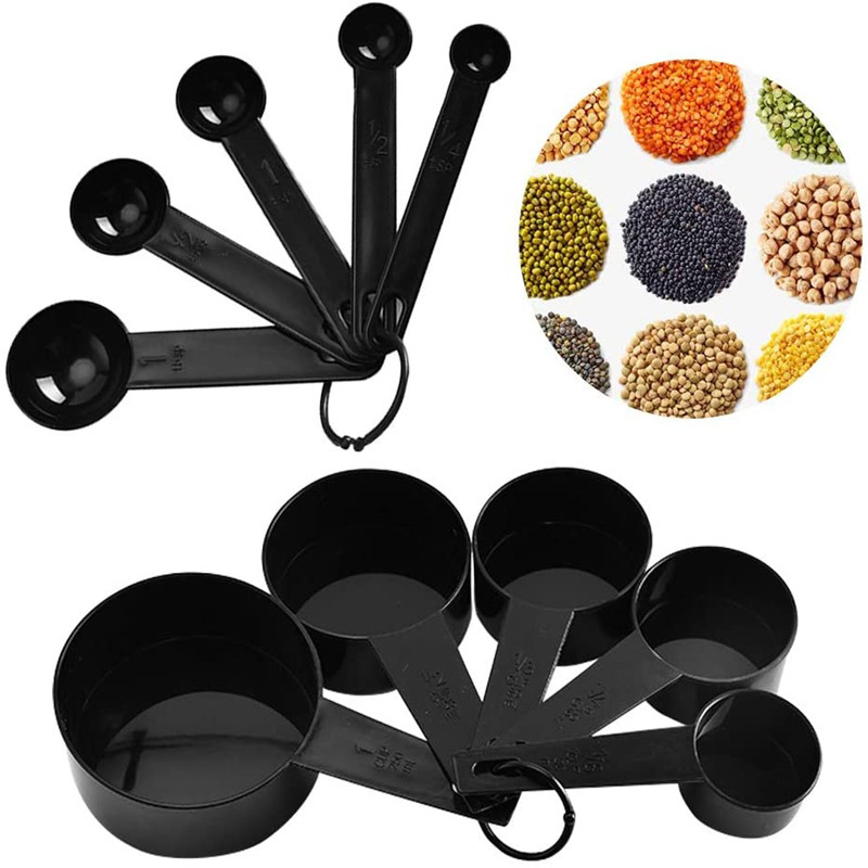 😊 ช้อนตวง 1ชุด10 ชิ้น ช้อนตวงพลาสติก Food Grade ช้อนตวงอาหาร Baking Measuring Spoon XW4Z
