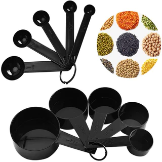 😊 ช้อนตวง 1ชุด10 ชิ้น ช้อนตวงพลาสติก Food Grade ช้อนตวงอาหาร Baking Measuring Spoon XW4Z