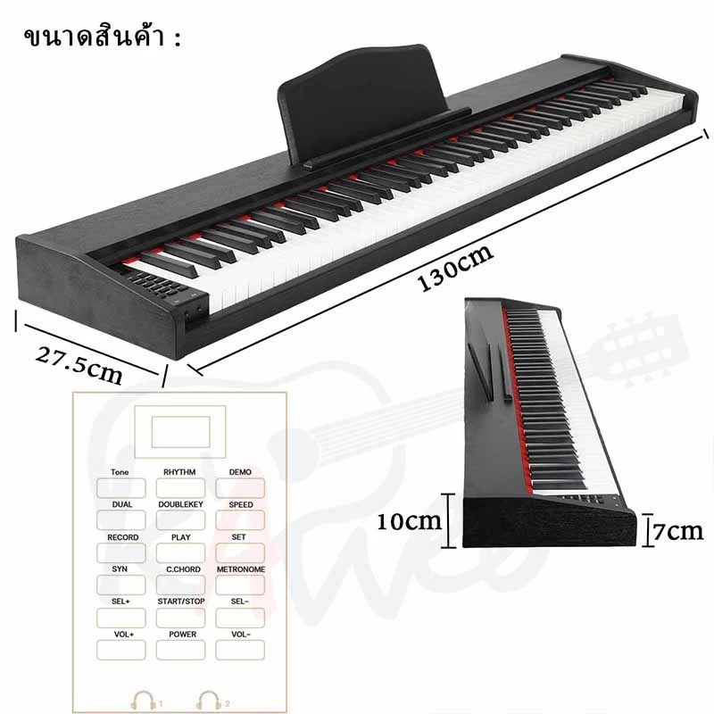KAWESคีย์บอร์ดไฟฟ้า 88 คีย์ piano Keyboard คีย์บอร์ด 88 เปียโนไม้ Bluetooth เปียโนไฟฟ้า การสอนเล่นตาม APP thumbnail 5