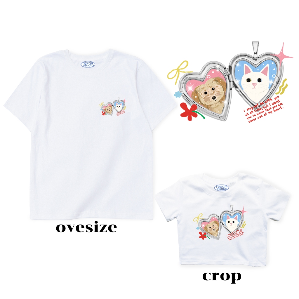 resign studio - crop&oversize ลาย  Locket you