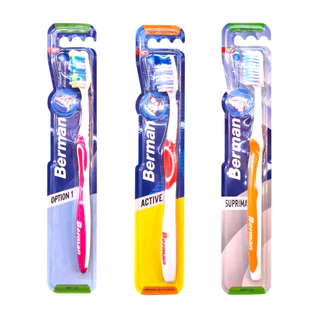 Berman แปรงสีฟันเบอร์แมน แปรงสีฟัน ขนนุ่ม นุ่มปานกลาง นุ่มพิเศษ