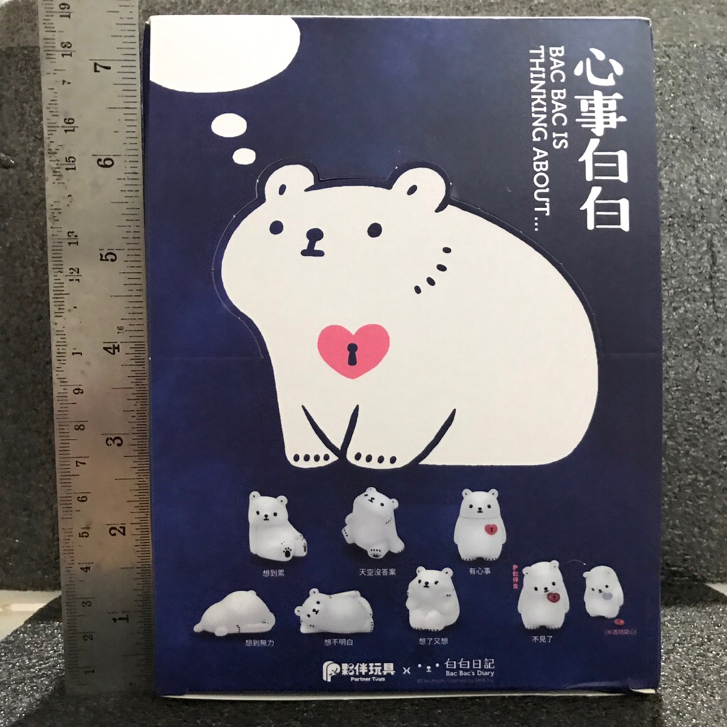 [มือ1/ส่งด่วน : ครบ 6 กล่อง] BAC BAC IS THINKING ABOUT... V.1 ฟิกเกอร์หมีขาว Partner Toys x Bac Bac’