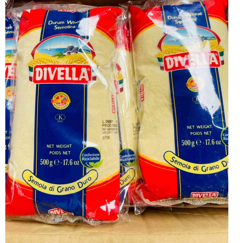 แป้งเซโมลิน่า Divella Durum wheat Semolina Di Grano Duro 500g.