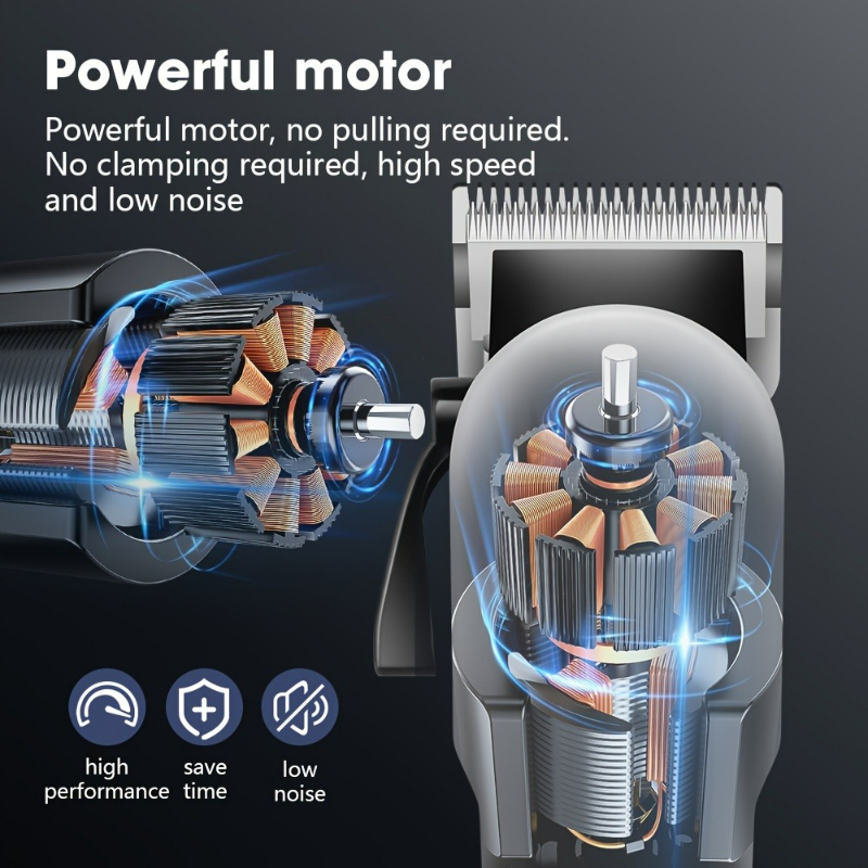 ปัตตาเลี่ยนไร้สาย KEMEI KM-809A แบตเตอเลี่ยน ใบตัดไทเทเนียม ปัตตาเลี่ยนตัดผม มาพร้อมหวีรอง COD - รูปที่ 6