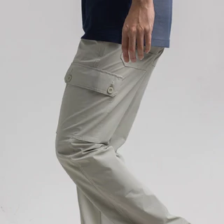 era-won Golf Fabric Cargo Pants มีกระเป๋าข้าง ทรงกระบอกตรง สี Grey cargos