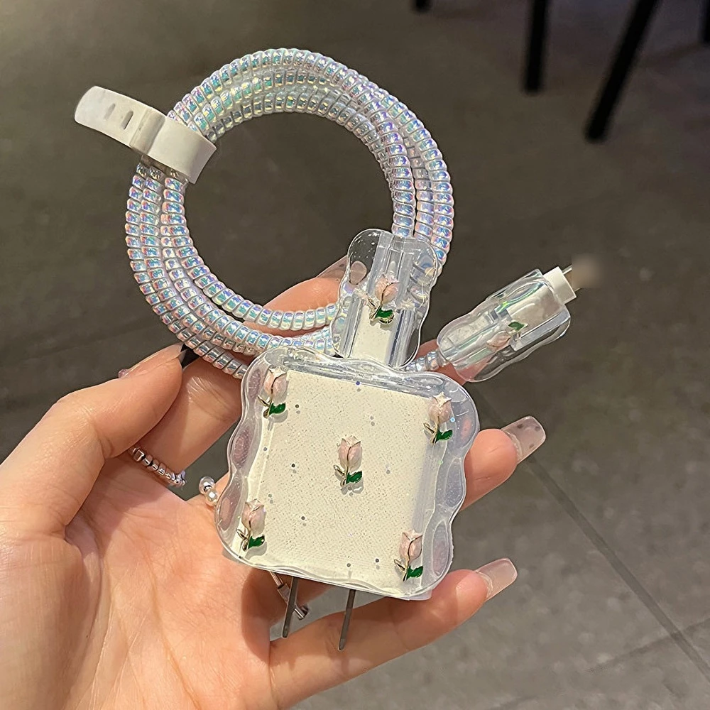 ตัวถนอมสายชาร์จลายการ์ตูน Cable Protector สำหรับ Apple 20W 18W thumbnail 5