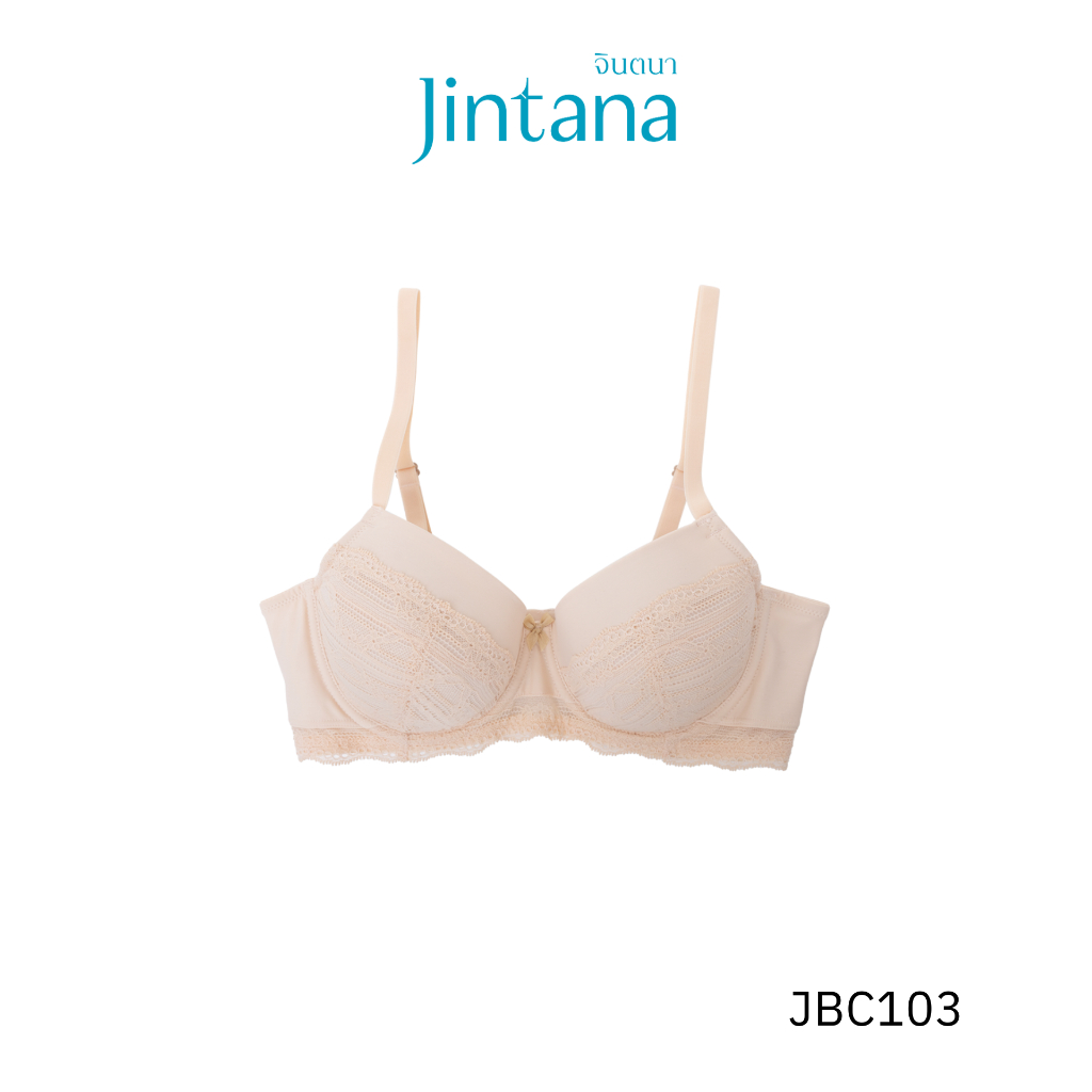 Jintana เสื้อชั้นใน จินตนา รุ่น Contour รหัส JBC103 (มีโครง) เสื้อในลูกไม้ ใส่สบาย กระชับเต้า