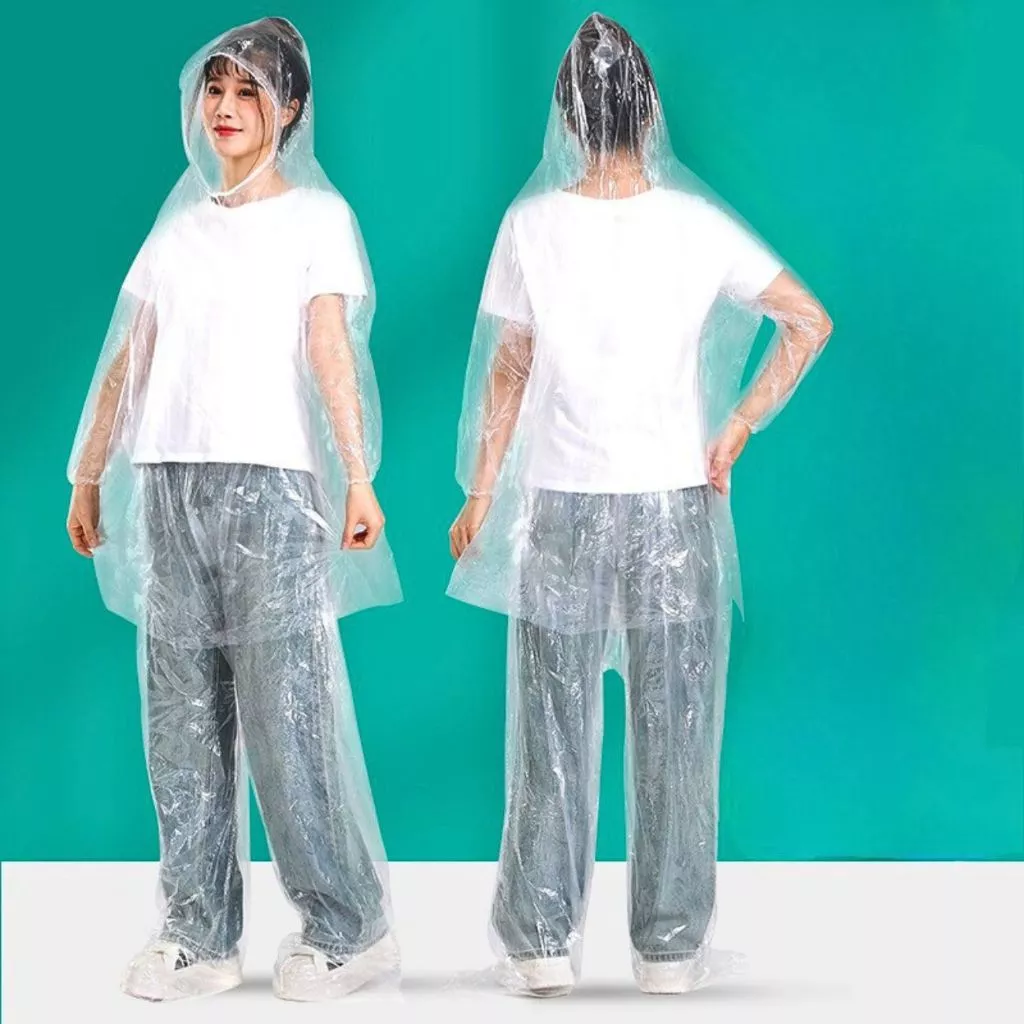 Lucky เสื้อกันฝน แบบชุด พร้อมกางเกง แบบพกพา กันน้ำ กันฝุ่น กันโคลน thumbnail 4