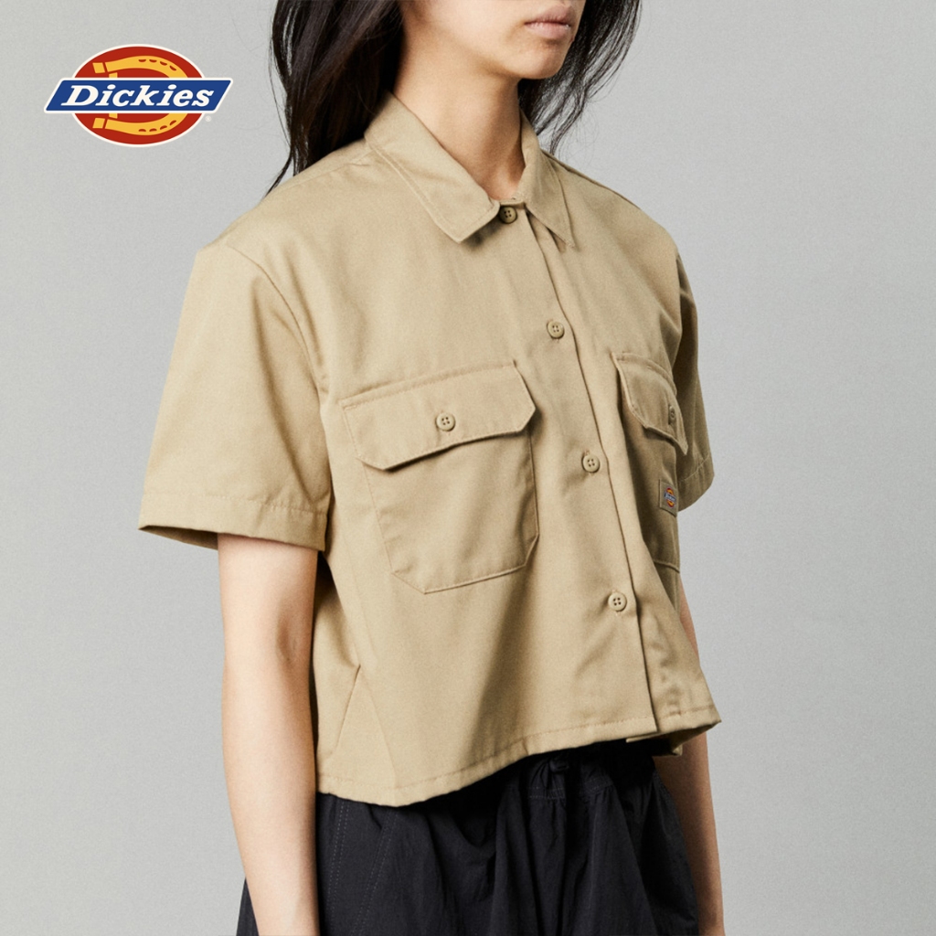 DICKIES WOMENS SHIRTS SS – KHAKI – เสื้อเชิ้ตแขนสั้น ผู้หญิง ราคา ถูกที่สุด ดีลบีเคเค แกลเลอรีภาพที่ 4