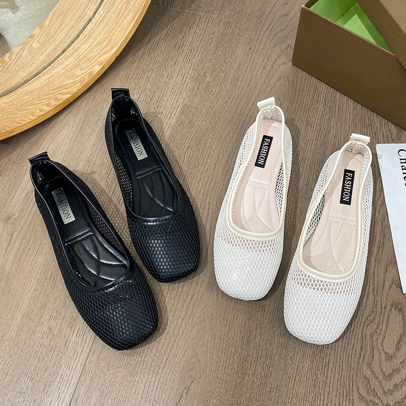 Atiktoa รองเท้าส้นแบนผู้หญิง แฟชั่น ทรงกลวง น้ำหนักเบา อเนกประสงค์ - รูปที่ 7