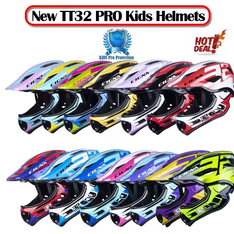 หมวกกันน็อคเด็กเต็มใบ CIGNA รุ่น TT-32 ถอดคางออกได้