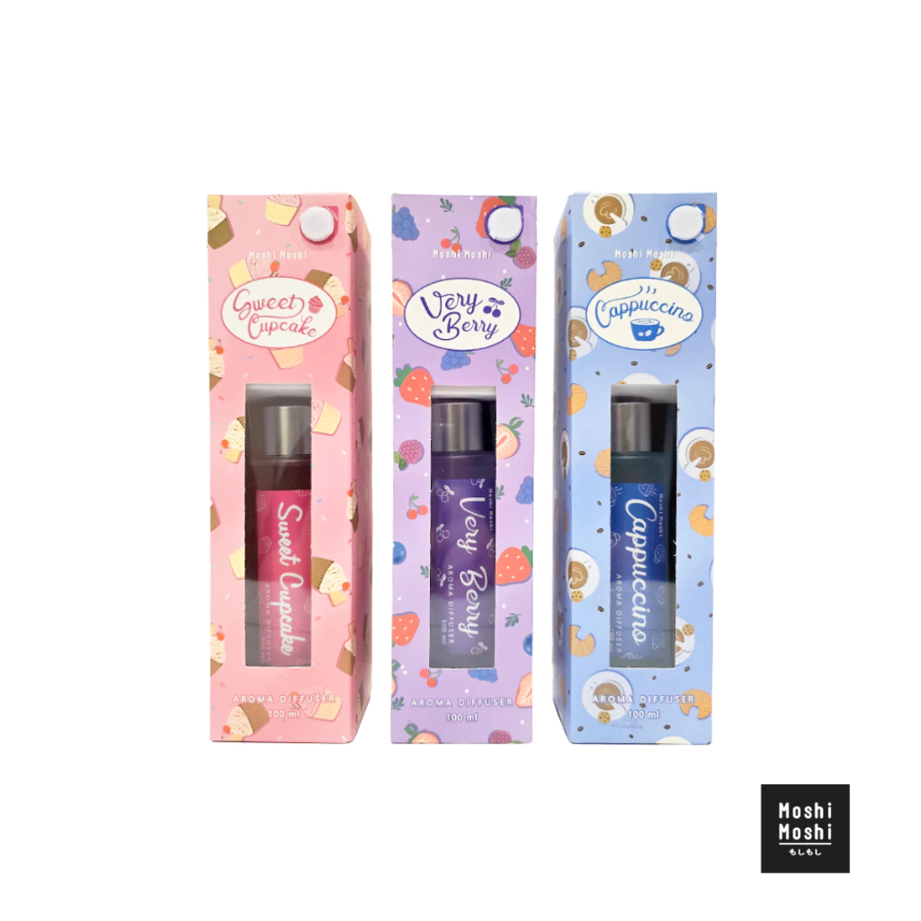 Moshi Moshi ก้านไม้หอมโมชิโมชิ ก้านไม้หอมปรับอากาศ น้ำมันหอมระเหย ขนาด 100 ml. รุ่น 8100028178-28180