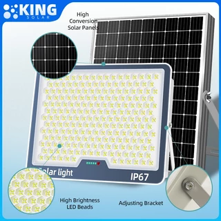 KING【ซื้อ1แถม1】ไฟโซล่าเซลล์ ไฟสปอร์ตไลท์ 800000W Solar Light LED แสงขาว IP67 กันน้ำและกันฟ้าผ่า ไฟโซล่าเซลล์สว่างทั้งคืน